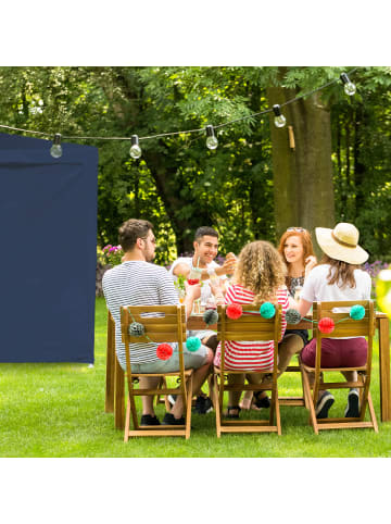 relaxdays 2x Pavillon-Seitenteile in Dunkelblau - (B)3 x (H)2 m
