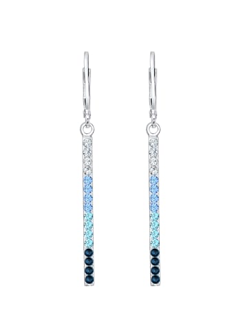 Elli Ohrringe 925 Sterling Silber Geo, Rechteck in Blau