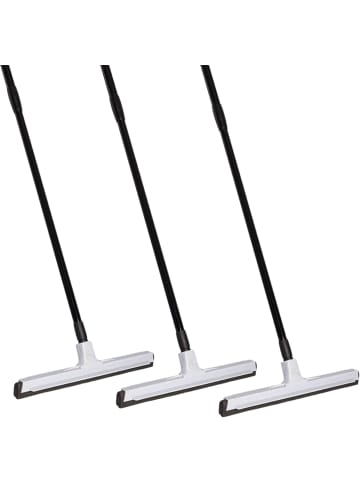 Novaliv Novaliv 3X Badabzieher mit Stiel Dusche Kunststoff 43cm I Badabzieher in Weiß