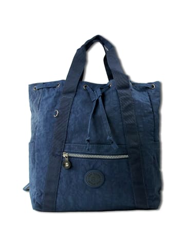 Bag Street Cityrucksack, Freizeithandtasche Nylon blau ca. 30cm breit ca. 33cm hoch