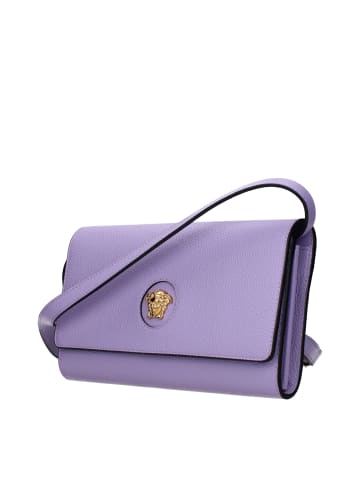 Lila Leder Clutch Tasche