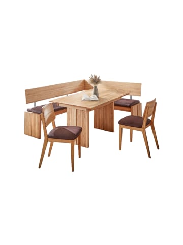 58 aufm Kessel ECKBANKGRUPPE Modern Dani 3 für 7 Personen Massivholz Wildeiche/Grau