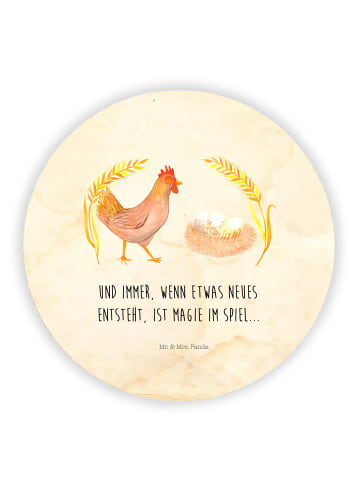 Mr. & Mrs. Panda Rund Magnet Huhn Stolz mit Spruch in Vintage