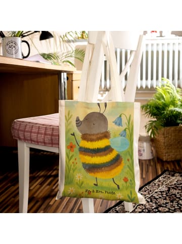 Mr. & Mrs. Panda Shopping Bag Hummel flauschig Design ohne Spruch in Weiß