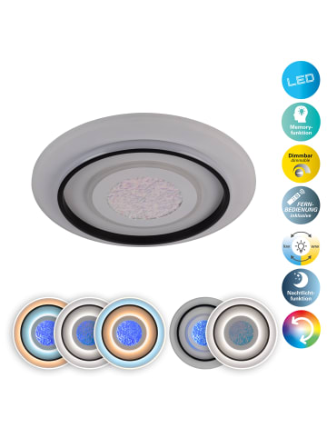 näve LED Deckenleuchte "STELIOS" in weiß - (L)45 cm x (B)45 cm x (H)6 cm - EEK E