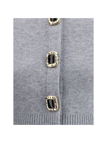 Self-Portrait Grau Wolle Strickjacke
