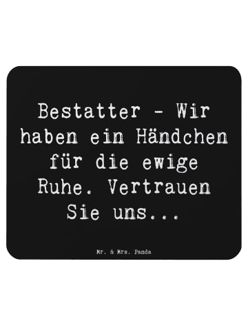 Mr. & Mrs. Panda Mouse Pad Spruch Bestatter Fürsorge mit Spruch in Schwarz