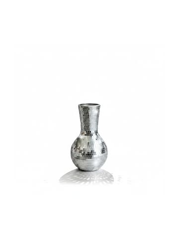 relaxdays Disco Vase in Silber - (H)28 x Ø 14 cm