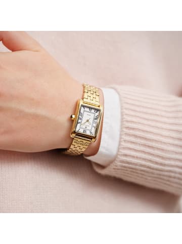 Gant Damen-Armbanduhr Quarz Rechteckig Rhode Island Mini Goldfarben