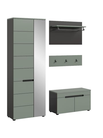 ebuy24 Garderobenmöbel Canu (3-teilig) Staubgrün 160 x 37 cm