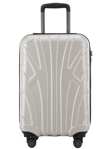suitline Handgepäckkoffer 55x35x20 cm Carry-On 55cm Hartschale 34 L in matt Weiß