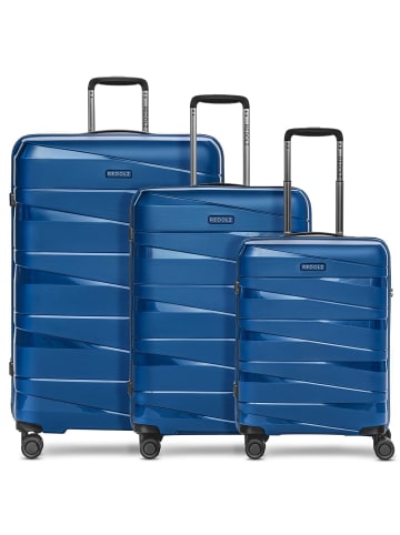 Redolz Essentials 10 3-SET 4 Rollen Kofferset 3-teilig in blue-metallic 2