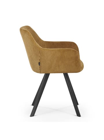 B&D Home 2er-Set: Esszimmerstuhl CYRUS in Gelb - (B)56 x (H)80 x (T)60 cm