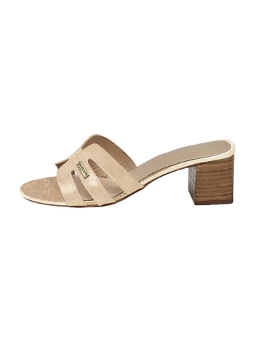 Les Tropéziennes par M Belarbi Ledersandalen mit Absatz Von M.belarbi Livia Gold