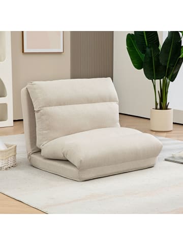 HOMCOM Bodenstuhl-70L x 72B x 56H cm-Beige