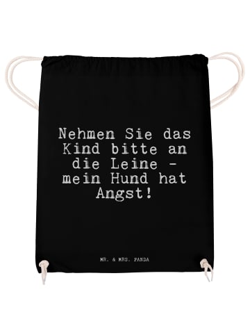 Mr. & Mrs. Panda Sportbeutel Nehmen Sie das Kind... mit Spruch in Schwarz