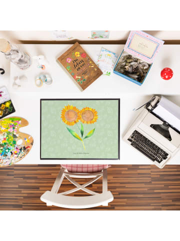 Mr. & Mrs. Panda Schreibtischunterlage Blume Sonnenblume ohne Sp... in Blattgrün