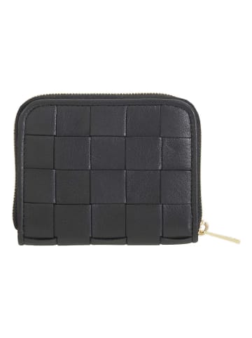 DuDu Woven Geldbörse Leder 10 cm nero rosa