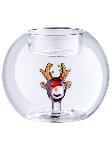 Butlers Butlers Teelichthalter MERRY&BRIGHT Rentier in Durchscheinend