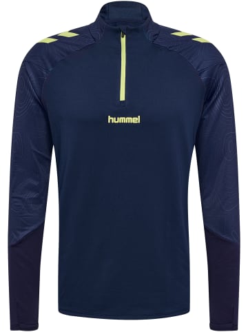 Hummel Halbreißverschluss Sweatshirt Hmlblaze Herren in MARINE/SHADOW LIME