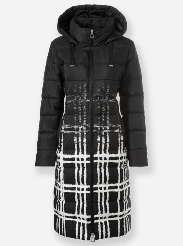 Heine Steppmantel in schwarz-ecru-bedruckt