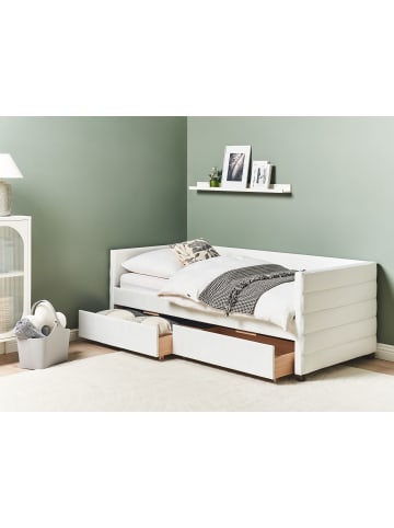 Beliani Einzelbett MARRAY in Weiß - (W) 98 x (H) 71 x (L) 214 cm
