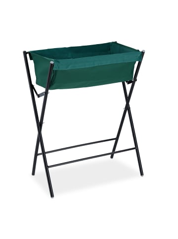relaxdays Hochbeet in Grün/ Schwarz - (B)65 x (H)80 x (T)40 cm