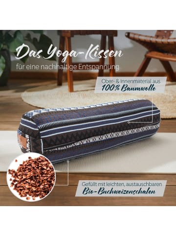 Lumaland #DoYourYoga  Yoga-Bolster Tarik  - gefüllt mit Bio-Buchweizenschalen - Zylinder
