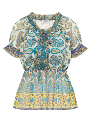 usha FESTIVAL Damen Blusenshirt in Blau Mehrfarbig