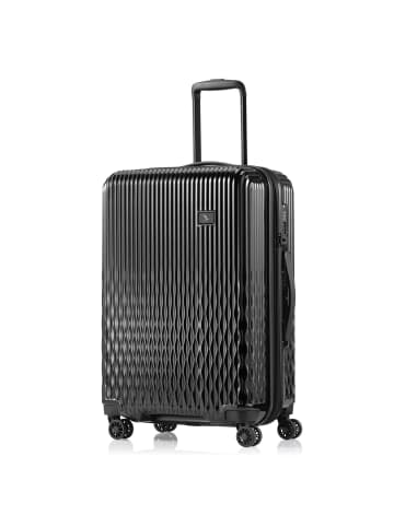 Pack Easy Flow 4 Rollen Trolley M 66 cm mit Dehnfalte in schwarz