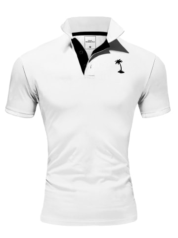 behype Poloshirt PALMSON in weiß