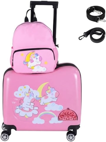 COSTWAY 2 tlg. Kinderkoffer mit Rucksack in Andere