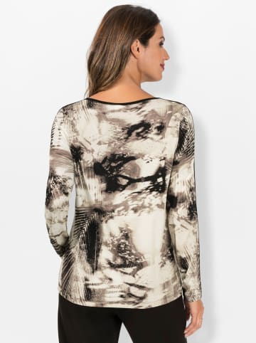 WITT WEIDEN Shirt in sand-schwarz-bedruckt