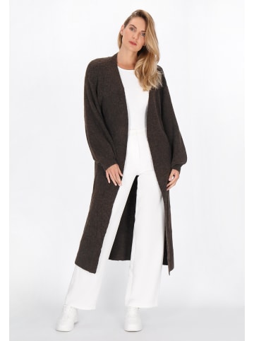 usha WHITE LABEL Women Cardigan in dark brown melange