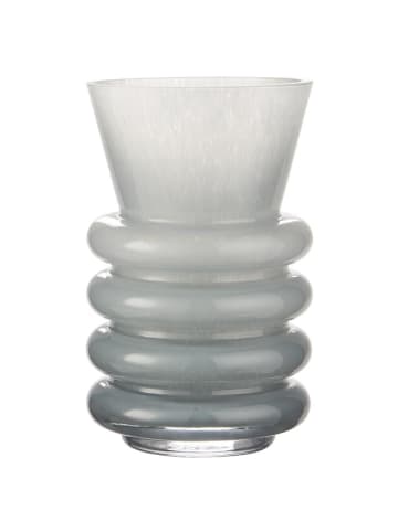 IB Laursen Vase mit Ringen Vicenza durchgefärbtes Glas in hellblau