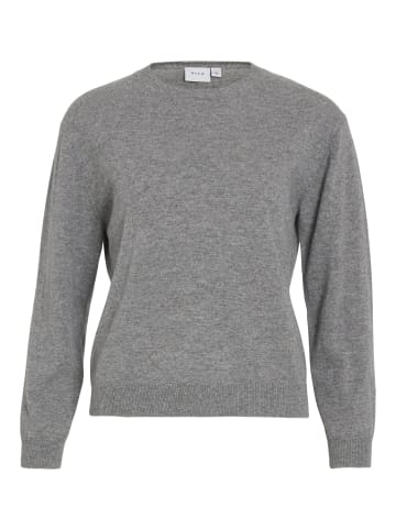 Vila Strickpullover in Medium Grey Melange
