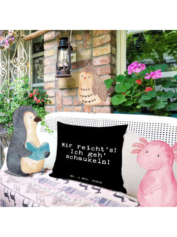 Mr. & Mrs. Panda 40x40 Kissen Mir reicht's! Ich geh'... mit Spruch in Schwarz