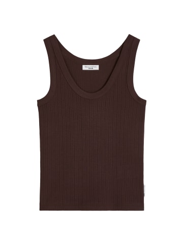 Marc O'Polo DENIM Pointelle-Top slim in Burnt Aubergine