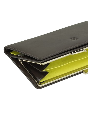 DuDu Geldbörse RFID Schutz Leder 19.5 cm in coffee brown
