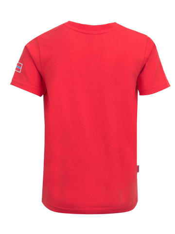 Trollkids T-Shirt "Windrose T" in Rot/Delphinblau