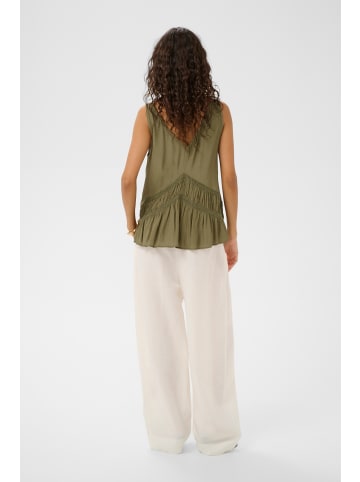 Soaked in Luxury Kurzarm-Bluse SLKleio Lockere Passform in Dusky Green