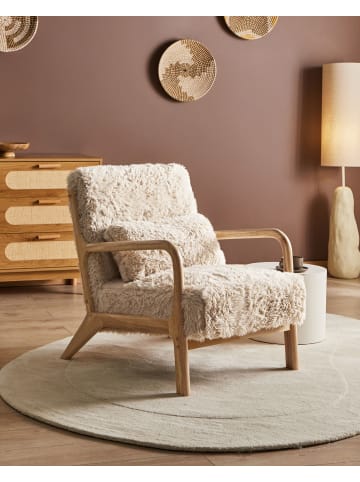 Beliani 2-tlg Sessel SKOVDE in Beige/Braun