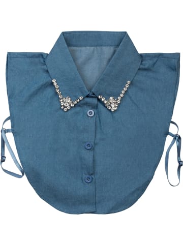 styleBREAKER Blusenkragen in Jeansblau