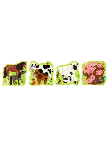 Ravensburger Puzzle 4 + 6 + 8 + 10 Teile Kinderpuzzle 4, 6, 8, 10 Teile - Bauernhoftiere Ab 2 Jahre in bunt