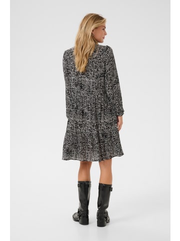 Kaffe Kleid KAriani in Black/Turtledove Graphic Dot