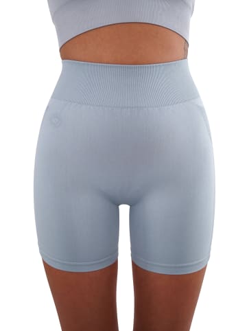 Stark Soul® Kurze Sport Leggings Seamless Sporthose in skyblue