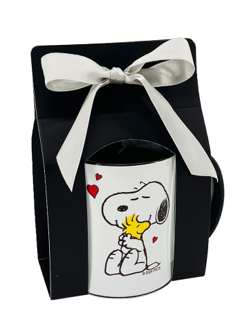 ONOMATO! Peanuts Geschenkset Damen mit Snoopy Tasse und 2 Paar Socken in Schwarz