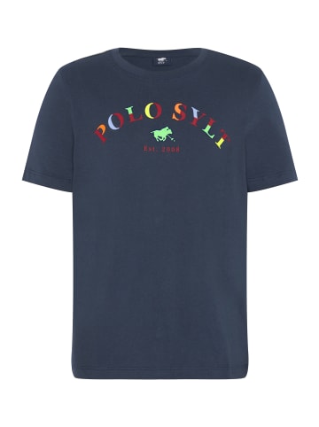 Polo Sylt T-Shirt mit Logo-Print in Blau