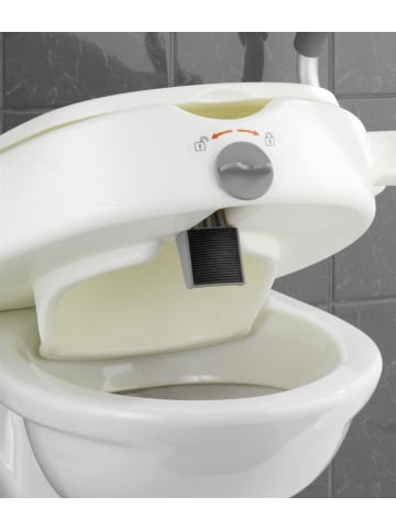 Wenko Secura WC-Sitz mit Griffen Last 130 kg in Weiß, (B) 47,5 x (H) 37,5 x (L) 55 cm
