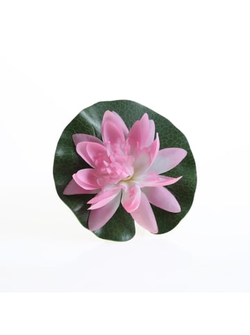 MARELIDA Kunstblume Seerose in rosa - D: 13cm